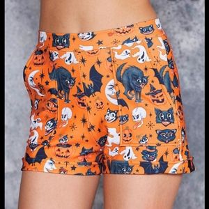 Blackmilk Trick or Treat Cuffed Shorts XS